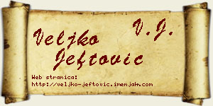 Veljko Jeftović vizit kartica